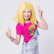 KARNEVAL Paruka dětská Lollipopz Nika žlutá umělé vlasy