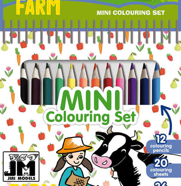 JIRI MODELS Set mini blok + pastelky Farma