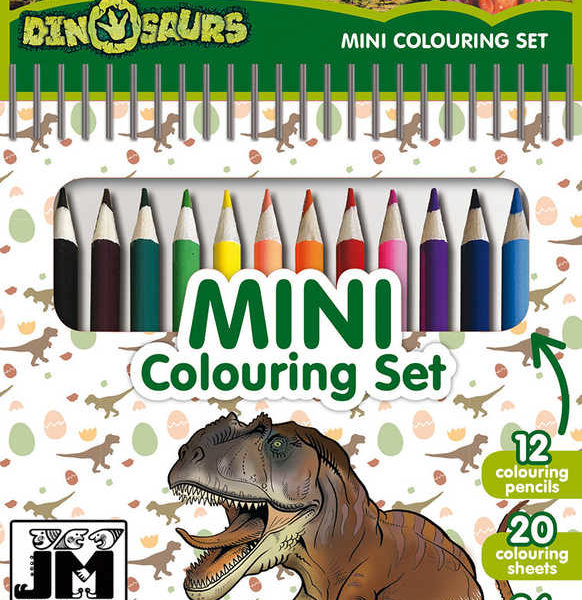 JIRI MODELS Set mini blok + pastelky Dinosauři
