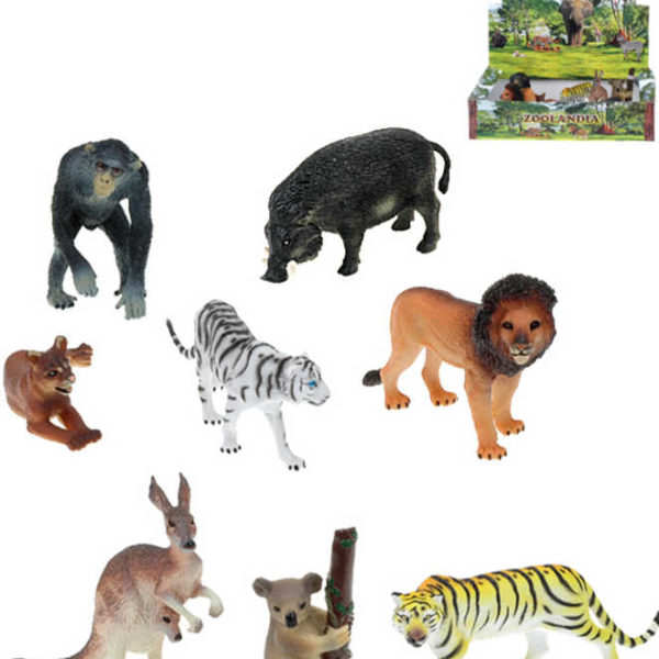 Zvířata divoká plastová Safari Zoolandia 7,5 - 13cm 8 druhů