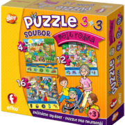 EFKO Puzzle baby Moje rodina skládačka 3v1 set 32 dílků 15x15cm v krabici