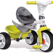 SMOBY Tříkolka Baby Balade 2 s vodící tyčí a stříškou zelená 3v1 šlapadlo s košíkem