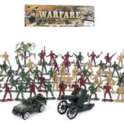 Herní set akční figurky vojáci s vojenskou technikou a vegetací plast