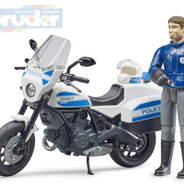 BRUDER 62731 Set motorka Ducati Scrambler s figurkou policie