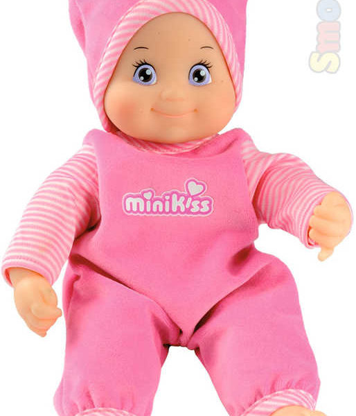 SMOBY Baby panenka miminko Minikiss 27cm na baterie Zvuk v krabici