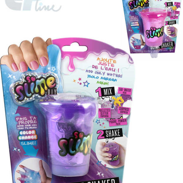 EP line Slime výroba slizu pro holky kreativní set shaker s glitry a figurkou mění barvu