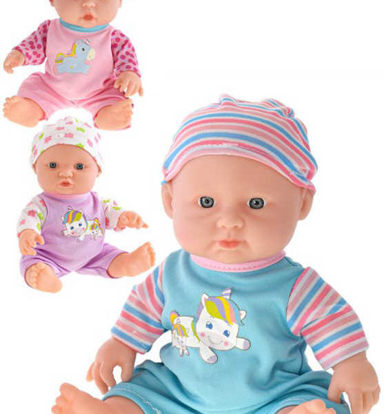 Baby miminko panenka 25cm obleček s jednorožcem na baterie 3 druhy Zvuk