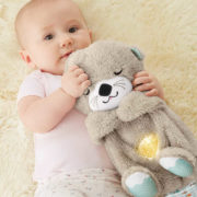 FISHER PRICE PLYŠ Baby usínáček podřimující vydra na baterie Světlo Zvuk pro miminko