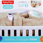 FISHER PRICE PLYŠ Baby usínáček podřimující vydra na baterie Světlo Zvuk pro miminko
