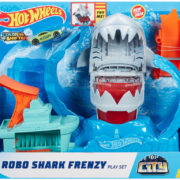 MATTEL HOT WHEELS City color shifters robo žralok set akční dráha s autíčkem plast