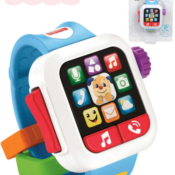 FISHER PRICE Baby hodinky chytré s aktivitami na baterie Světlo Zvuk pro miminko