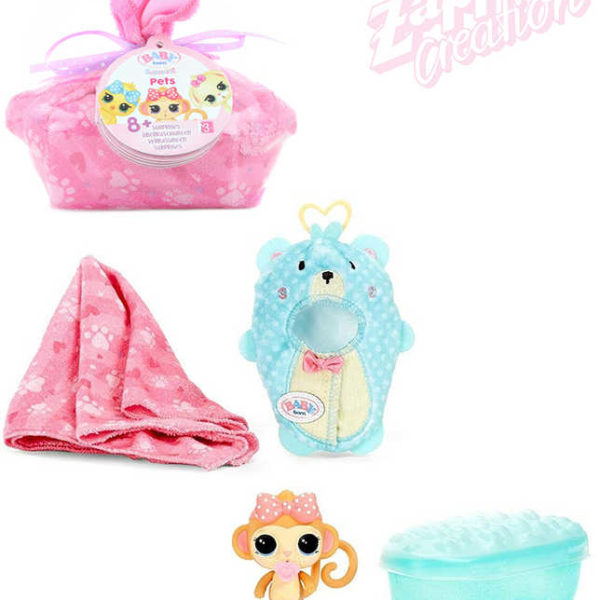ZAPF BABY BORN Zvířátko surprise mění barvu set s vaničkou 8 překvapení