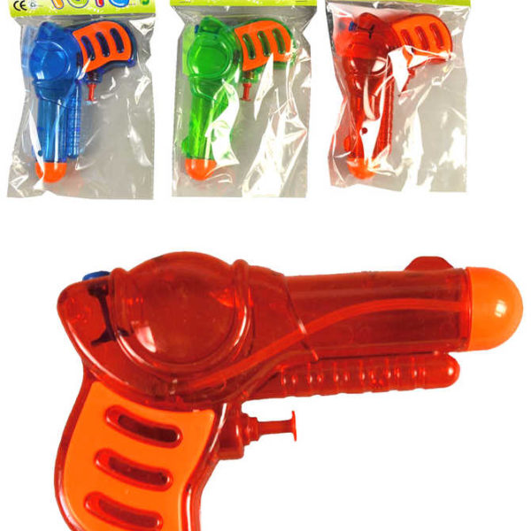Pistolka dětská vodní stříkací 16cm různé barvy plast