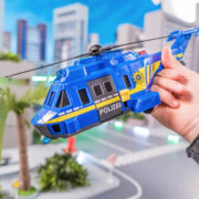 DICKIE Helikoptéra policie Special Forces modrá na baterie Světlo Zvuk