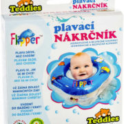 Baby nákrčník plavací kruh Flipper červený nafukovací podpěra hlavy do vody pro miminko