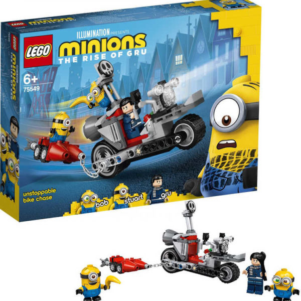 LEGO MINIONS Divoká honička na motorce 75549 STAVEBNICE