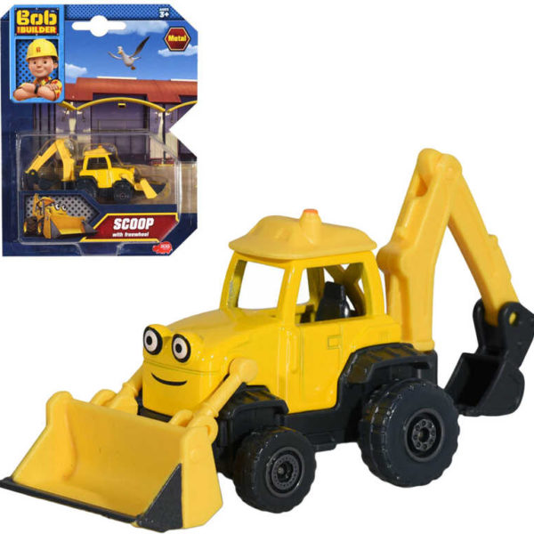 DICKIE Bagr kovový Béďa 7cm Bořek Stavitel volný chod 1:64