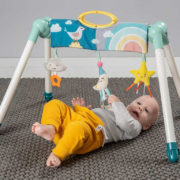 TAF TOYS Baby hrazda na cesty Měsíček set se 3 hračkami pro miminko