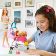 MATTEL BRB Barbie panenka na vycházce set s pejskem a doplňky
