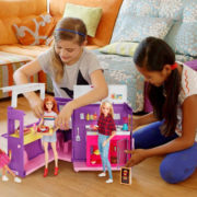 MATTEL BRB Barbie restaurace pojízdná herní set auto rozkládací s doplňky