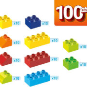 MEGA BLOKS Baby kostky plastové Junior box set 100ks STAVEBNICE