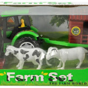 Malý farmář herní set traktor s vlečkou s hospodářskými zvířaty a doplňky plast