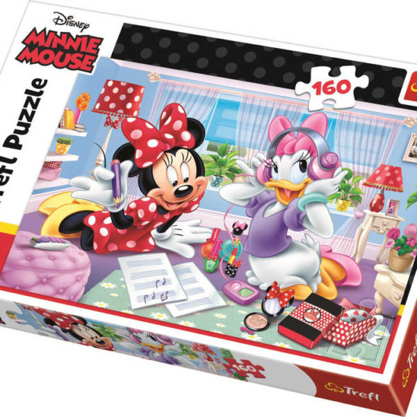 TREFL PUZZLE Minnie Mouse Den s nejlepšími přáteli skládačka 41x27,5cm 160 dílků