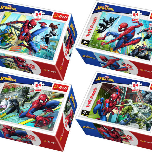 TREFL PUZZLE Spiderman Proti padouchům mini 20x13cm 54 dílků 4 druhy