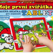 Tablet naučný interaktivní Moje první zvířátka 24x19cm na baterie Světlo Zvuk