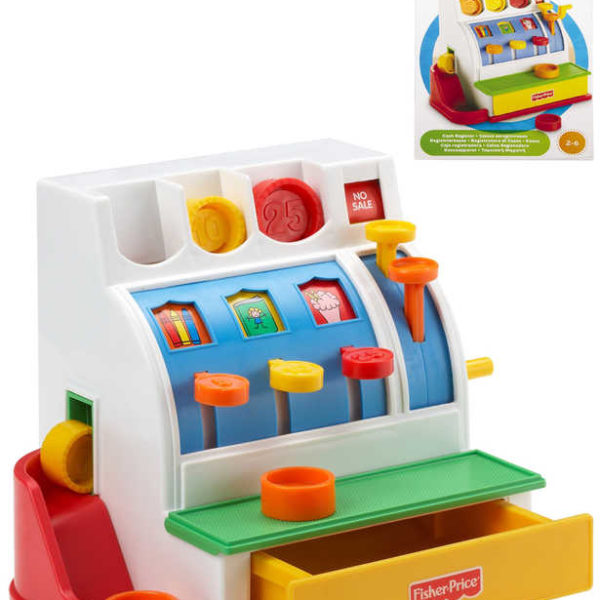 FISHER PRICE Baby pokladna registrační naučná set s mincemi plast