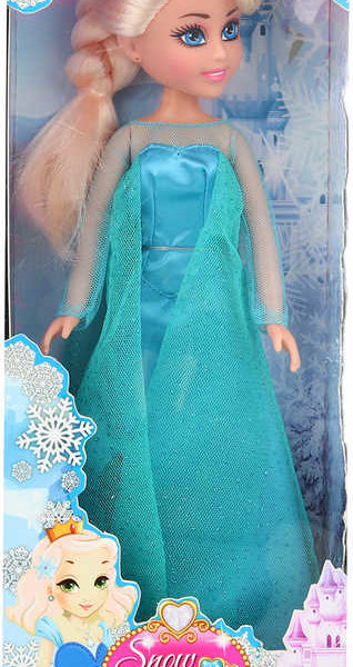 Panenka princezna sněhová blondýnka 32cm modré šaty zimní království
