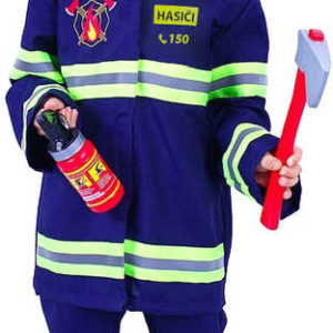 KARNEVAL Šaty hasič s nápisem Hasiči vel.M (116-128 cm) 6-8 let Eko *KOSTÝM*