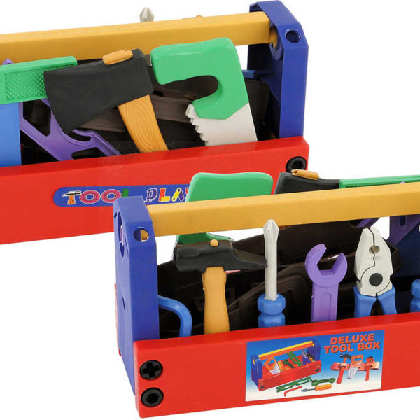 PL Pracovní nářadí dětské barevné set s pásem v přepravním boxu plast