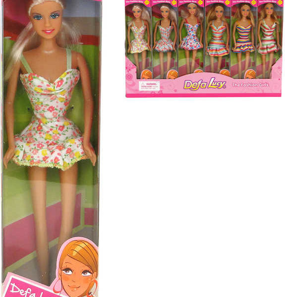 DeFa Lucy modní panenka 29cm trendy letní krátké šaty různé druhy