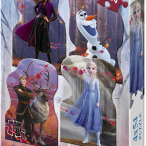 DINO Puzzle Frozen 2 - Hlavní postavy 4x54 dílků 13x19cm skládačka v krabici