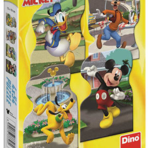 DINO Puzzle Mickey Mouse ve městě 4x54 dílků 13x19cm skládačka v krabici