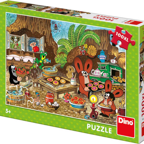 DINO Puzzle XL Krtek v kuchyni (Krteček) 100 dílků 47x33cm skládačka v krabici