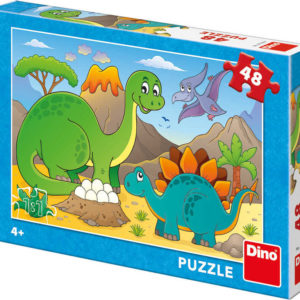 DINO Puzzle Dinosauři 48 dílků 26x18cm skládačka v krabici