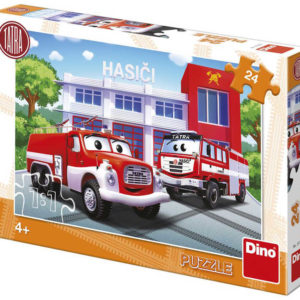 DINO Puzzle Tatra hasiči 24 dílků 26x18cm skládačka v krabici