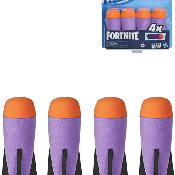 HASBRO NERF Fortnite rakety set 4ks náhradní soft náboje do raketometu