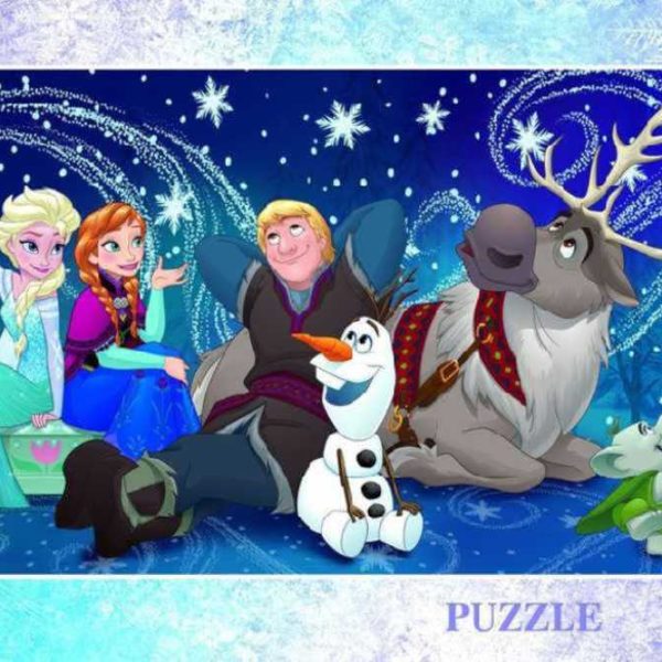 DINO Puzzle Sněhové vločky Frozen (Ledové Království) 15 dílků v krabici