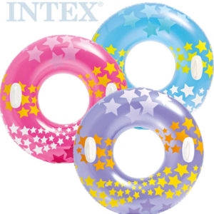 INTEX Kruh plavací s úchyty 91cm nafukovací kolo do vody Star 3 barvy 59256