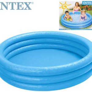 INTEX Bazén kulatý Crystal 147x33cm nafukovací modrý 3 komory 58426