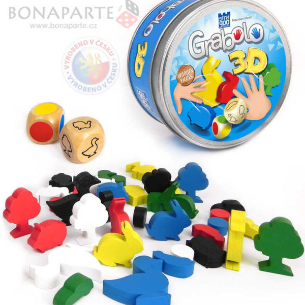 BONAPARTE Hra Grabolo 3D (voděodolné karty H2O) *SPOLEČENSKÉ HRY*