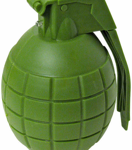 Granát ruční vojenský zelený 9cm na baterie Světlo Zvuk