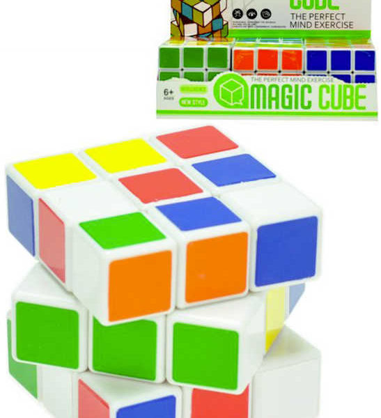 Kostka (Rubikova) dětský hlavolam 6cm Magic Cube bílá plastová