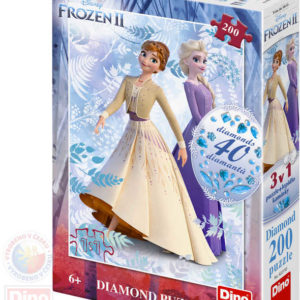 DINO Puzzle diamond Frozen II (Ledové Království) 200 dílků skládačka s diamanty