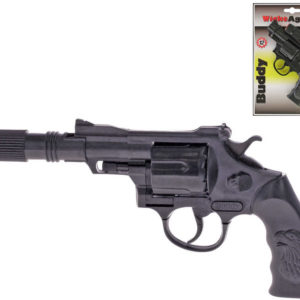 Pistole dětská kapslovka Buddy 23cm s tlumičem 12 ran plast