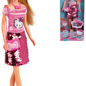 SIMBA Panenka Steffi 29cm Hello Kitty set s doplňky flitrová sukně