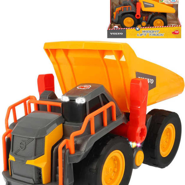 DICKIE Auto nákladní Volvo Weight Lift Truck 30cm na baterie Světlo Zvuk
